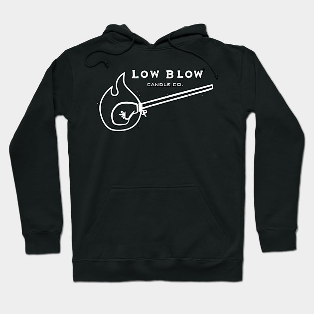 Low Blow White Logo Hoodie by LowBlow